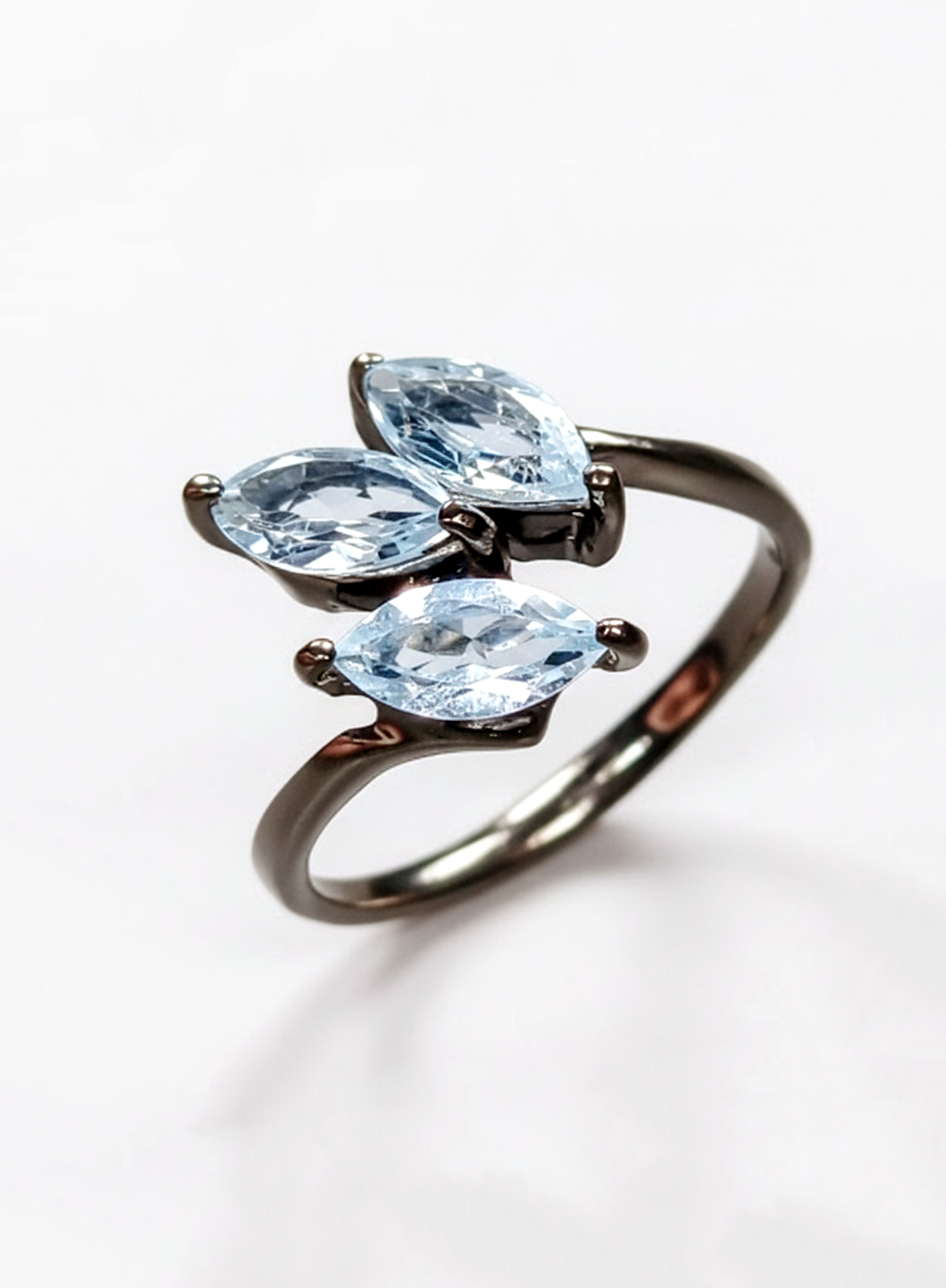 925 Silver Blue Topaz Ring