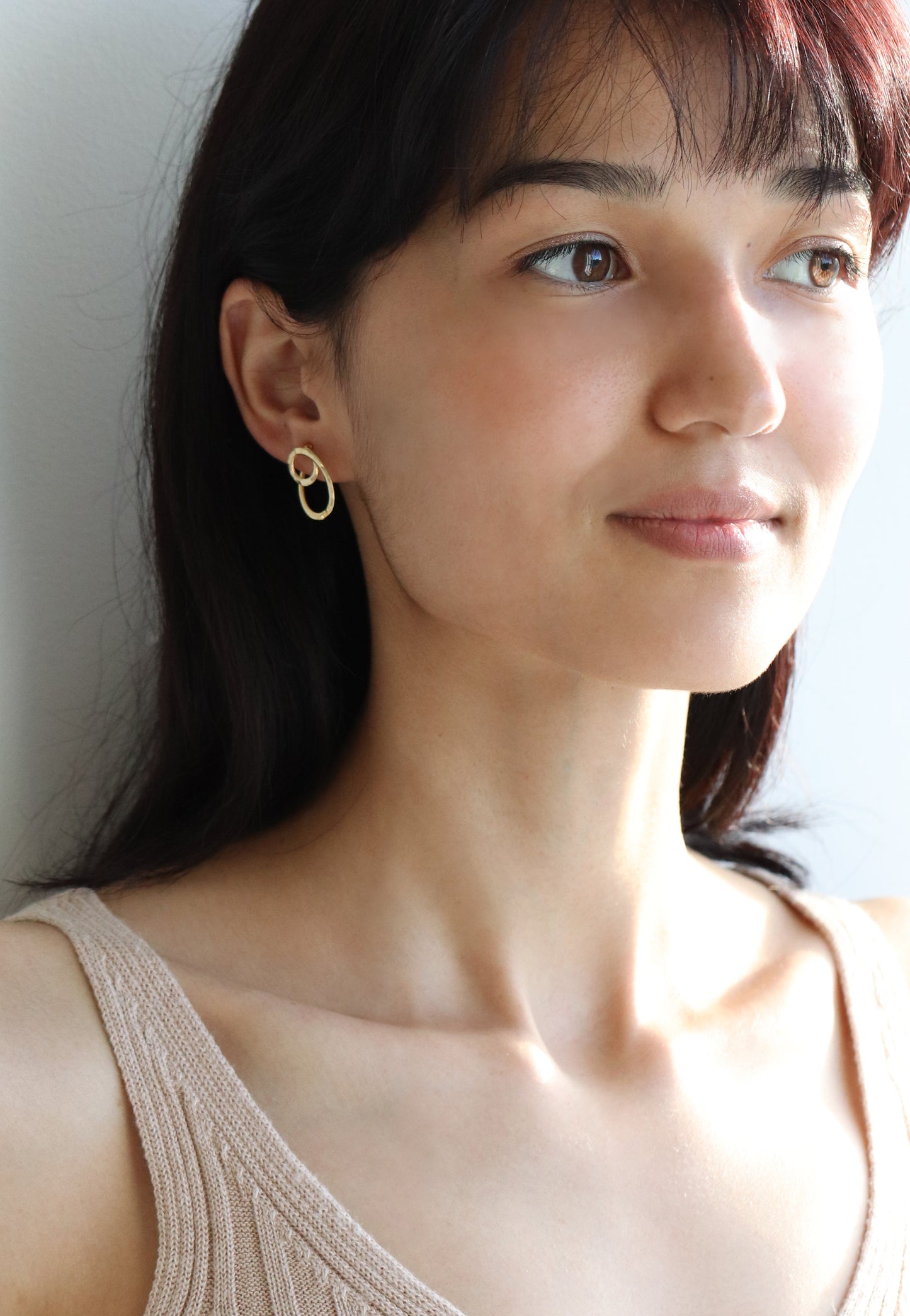 14K Gold Swirl Hoop Earrings