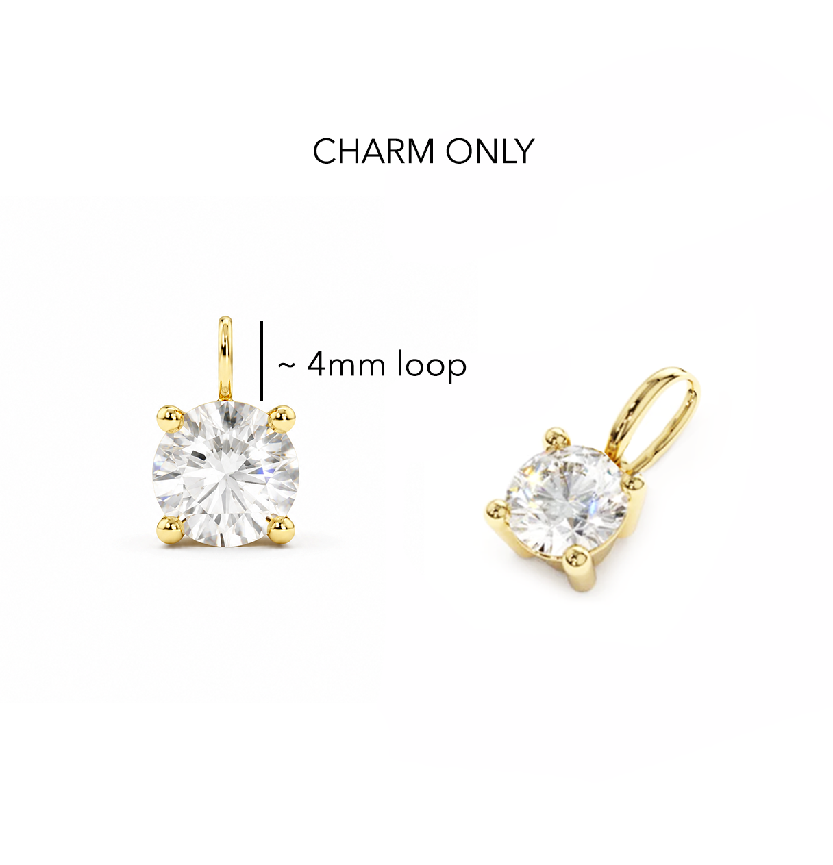 14K Gold Diamond Solitaire Necklace