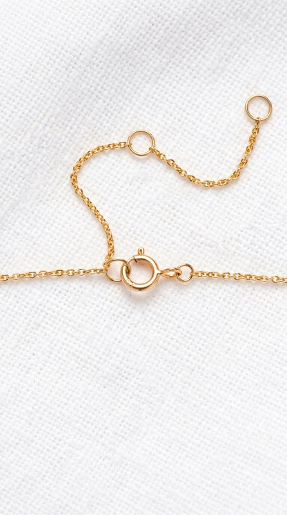14K Gold Diamond Solitaire Necklace