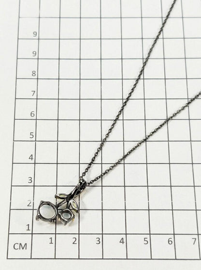 925 Silver opal cherry necklace