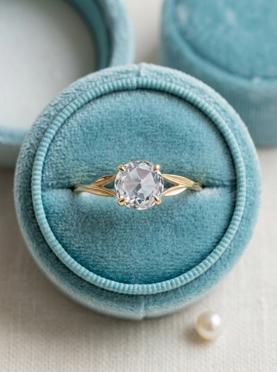14K Gold Diamond Engagement Ring Set
