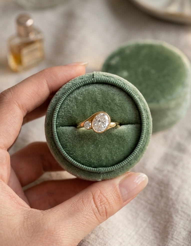 14K Gold Mother and Child Diamond Ring