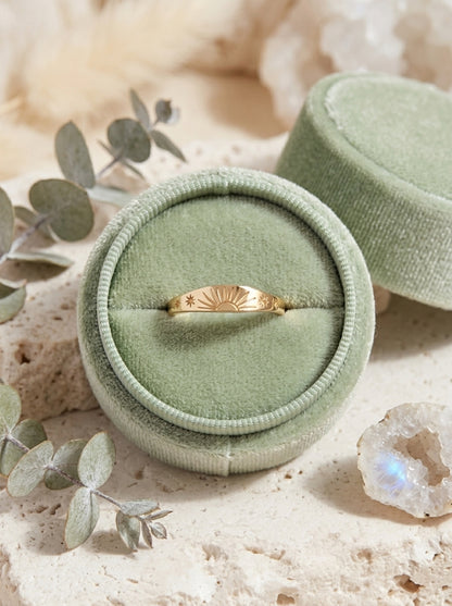 14K Gold Sunrise Stars Ring