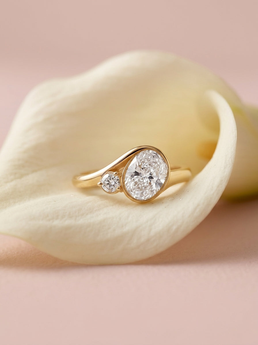 14K Gold Mother and Child Diamond Ring