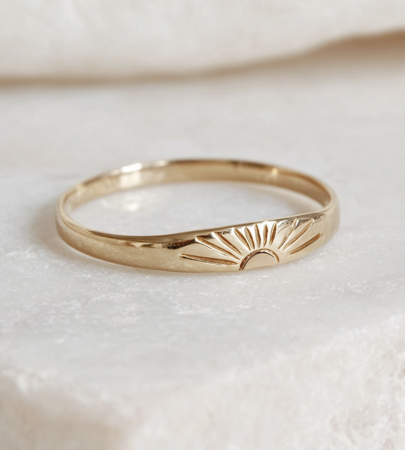 14K Gold Sunrise Ring