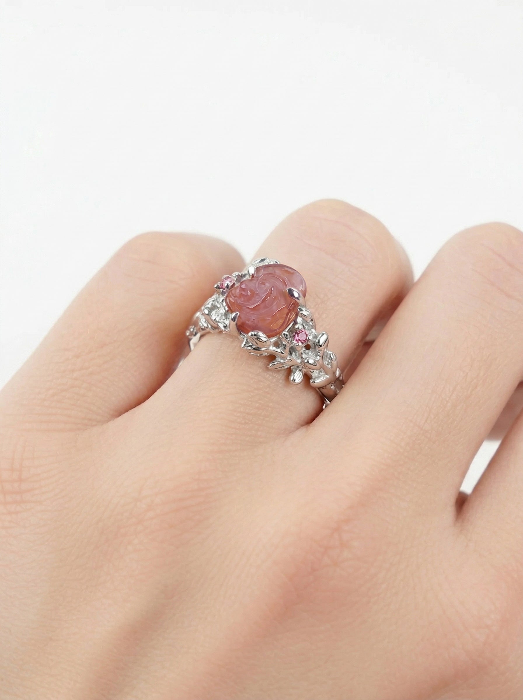925 Sterling Silver Pink Tourmaline Ring, alternate angle, image 11