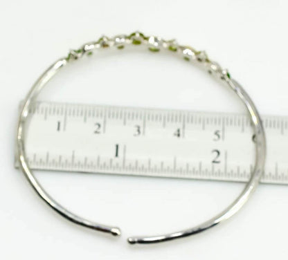 925 Sterling Silver Blue Sapphire Cuff Bracelet