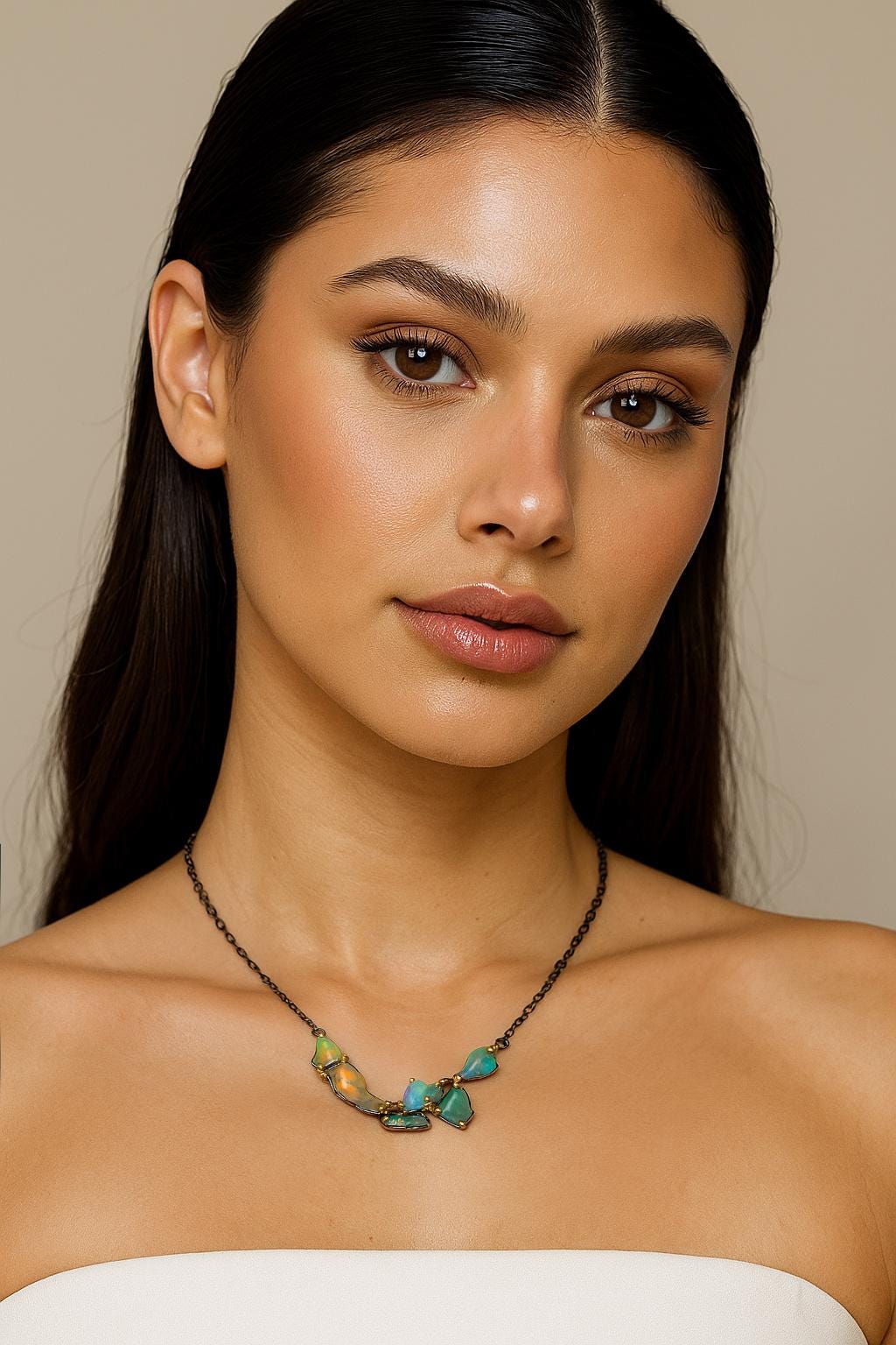 925 sterling silver raw fire opal unique necklace