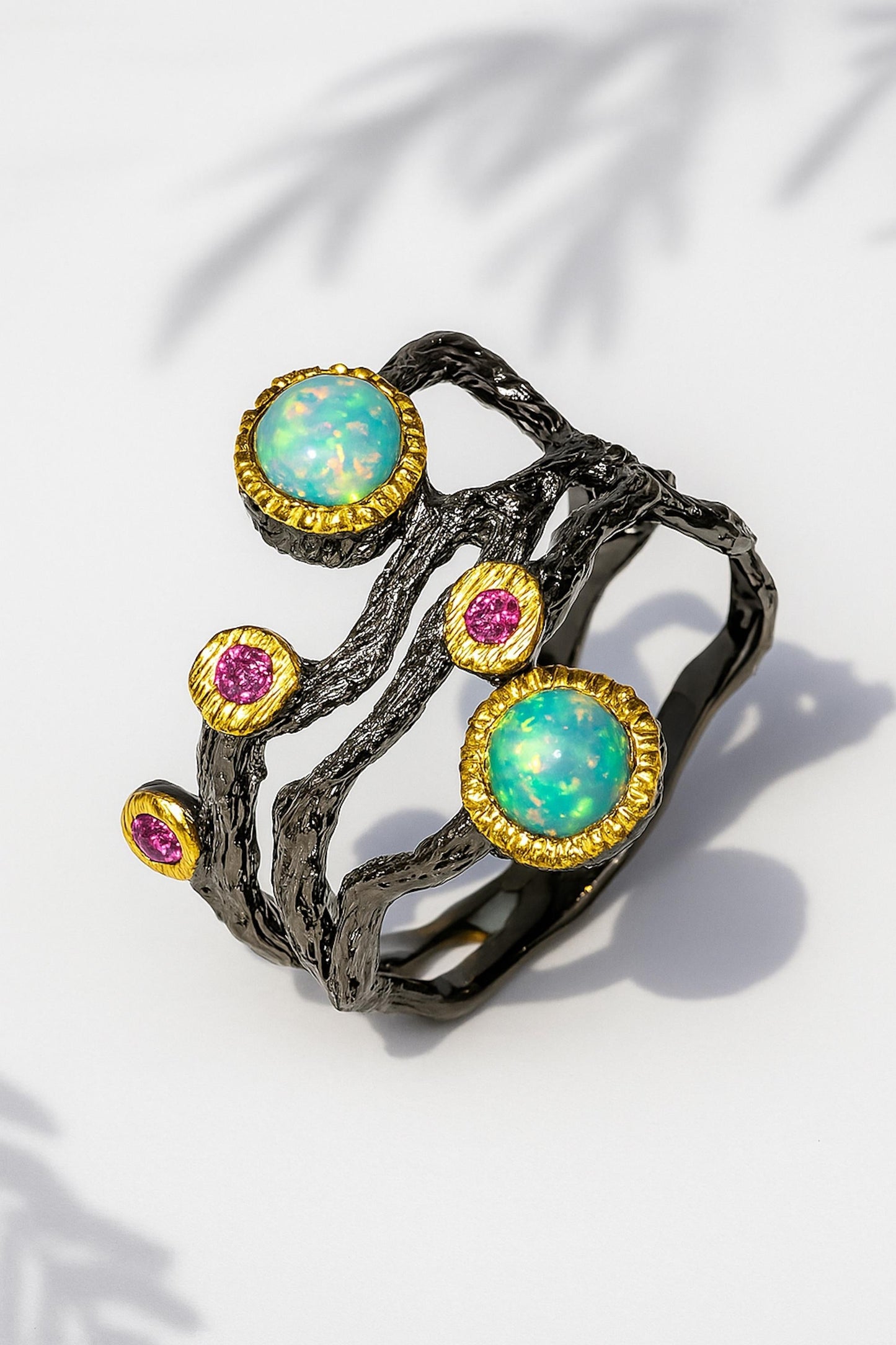 925 sterling silver fire opal wide band ring