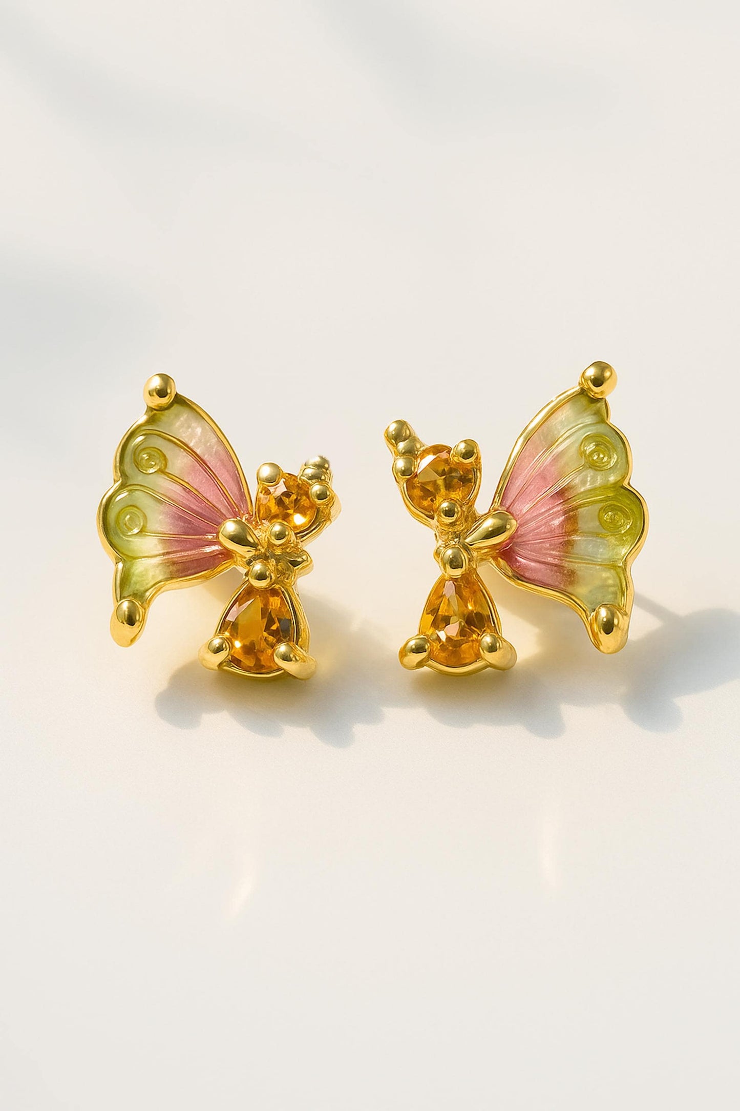 925 Sterling Silver Tourmaline Stud Earrings