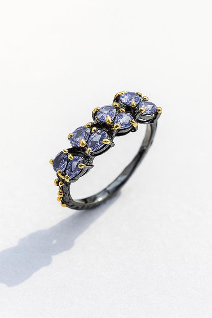 925 Sterling Silver Tanzanite Stacking Ring