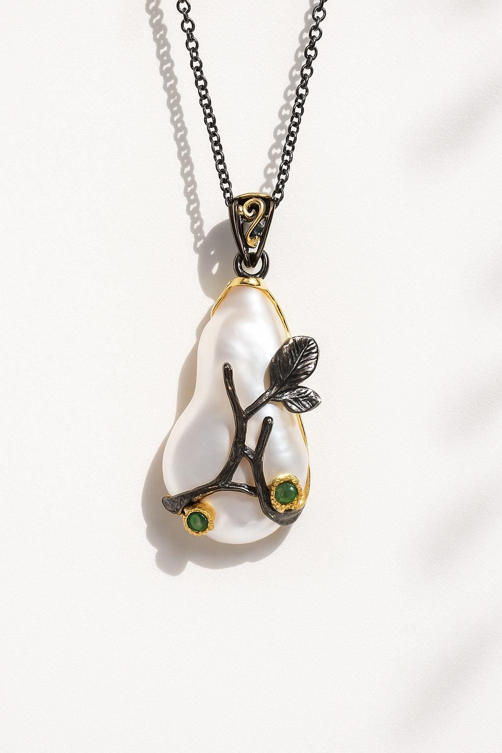 925 Sterling Silver Baroque Pearl Necklace