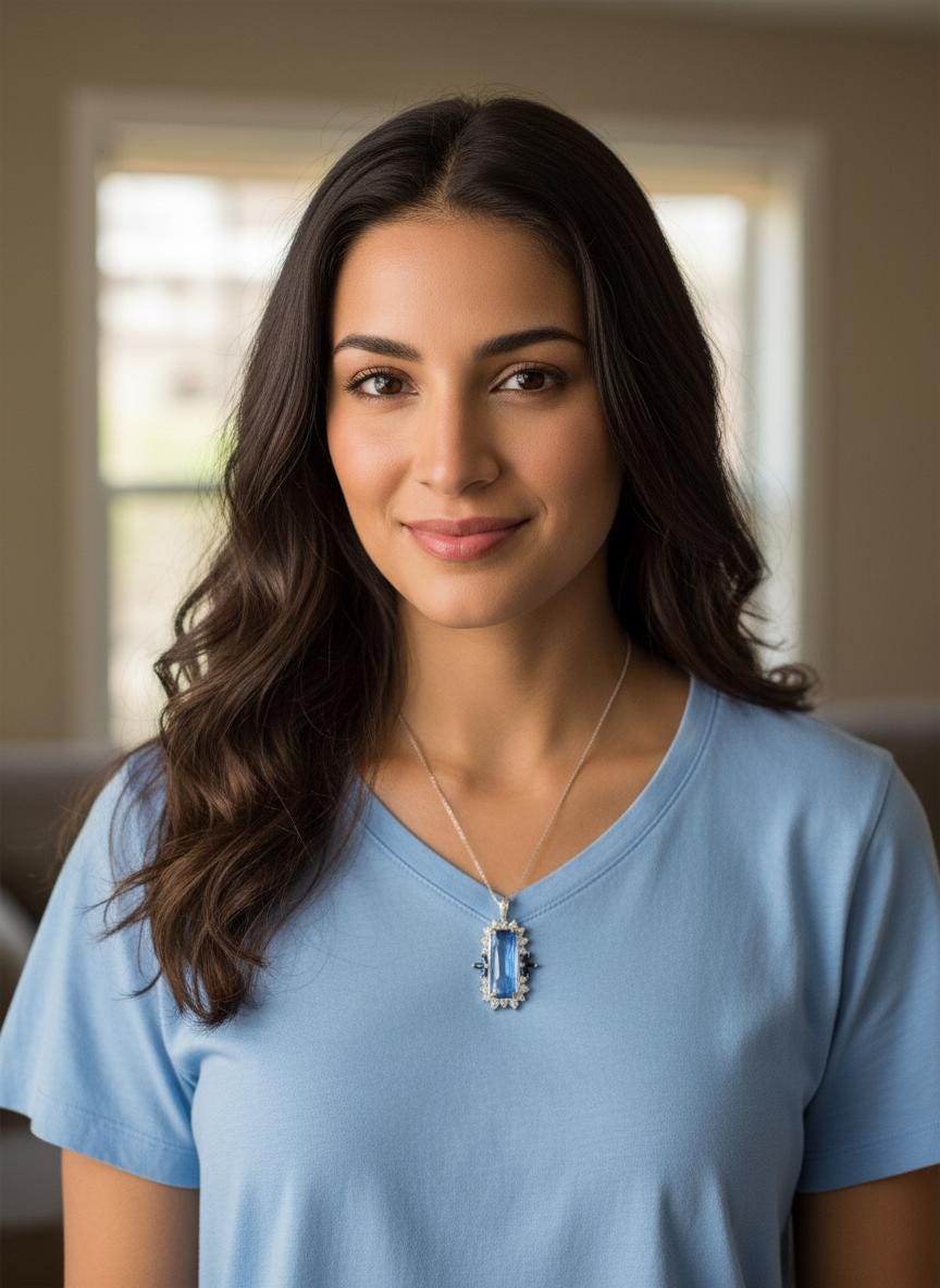 925 Sterling Silver Blue Labradorite Mixed Metal Necklace