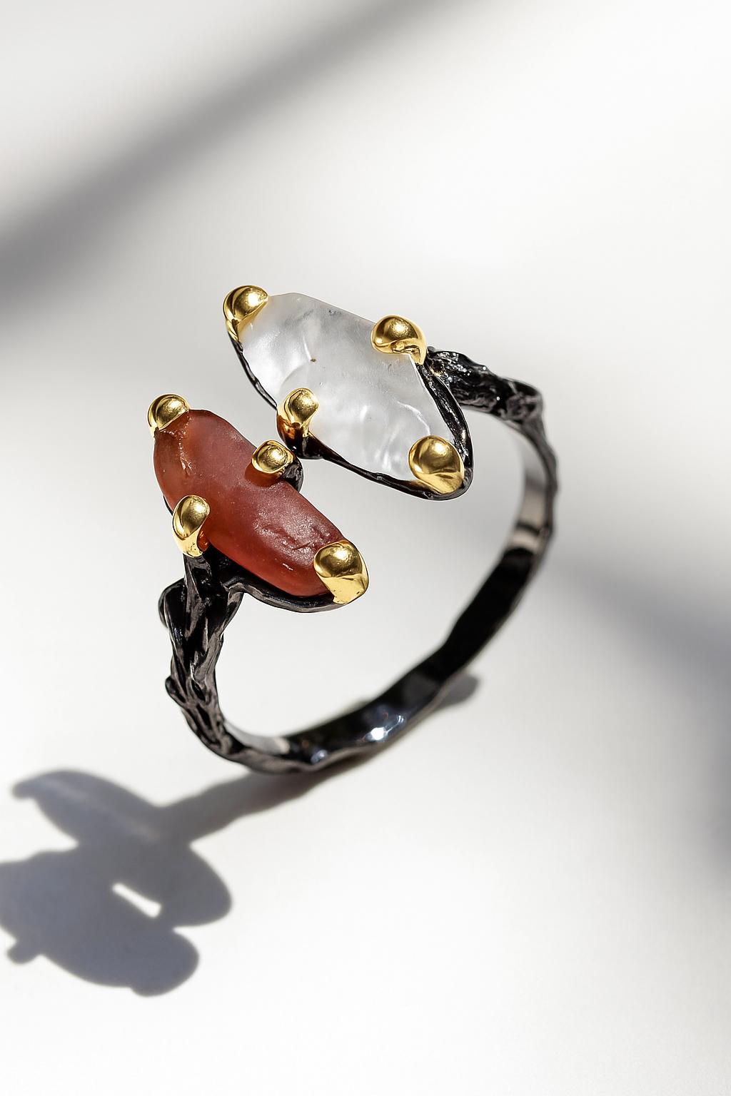 925 Sterling Silver Red Spinel Topaz Ring