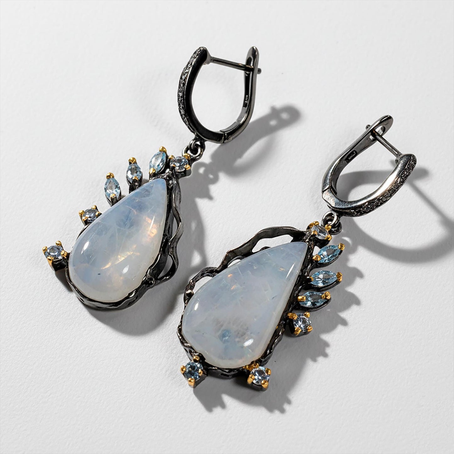 925 Sterling Silver Moonstone Earrings