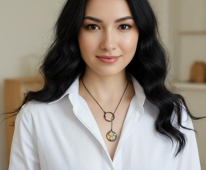 925 Sterling Silver Rainbow Opal Necklace