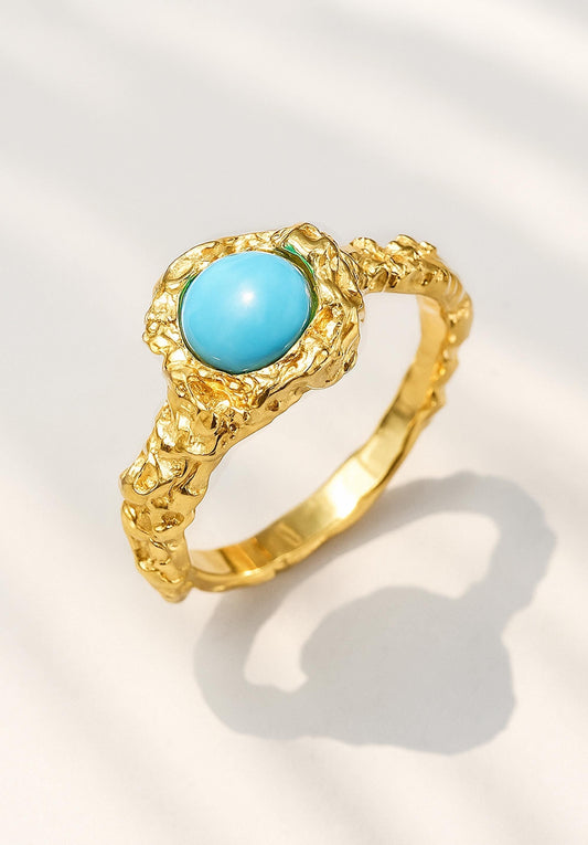 925 sterling silver larimar coral blue ring