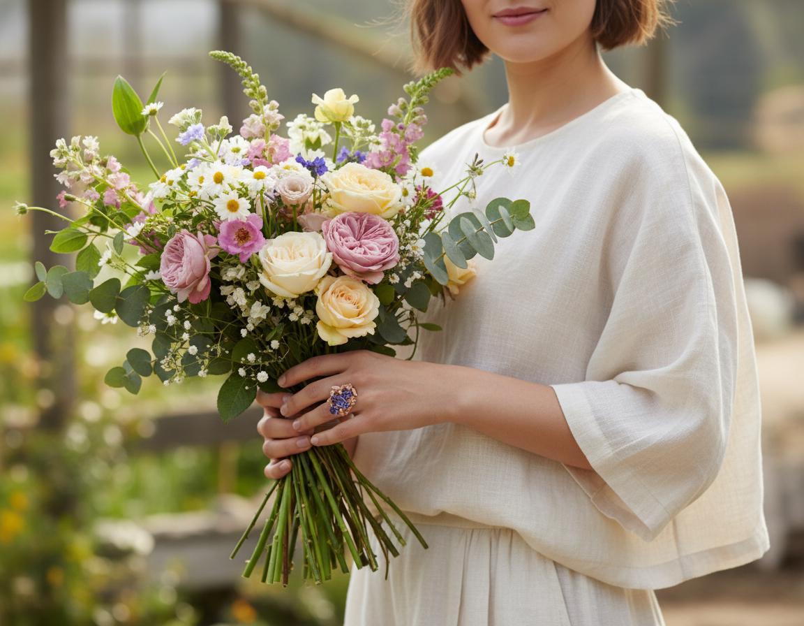 925 sterling silver blue iolite flower ring
