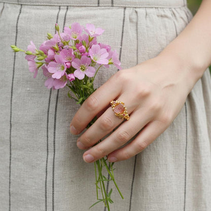 925 Sterling Silver Pink Tourmaline Ring