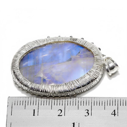 925 Sterling Silver Moonstone Chunky Necklace