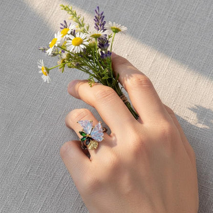 925 Sterling Silver Moonstone Ring, alternate angle