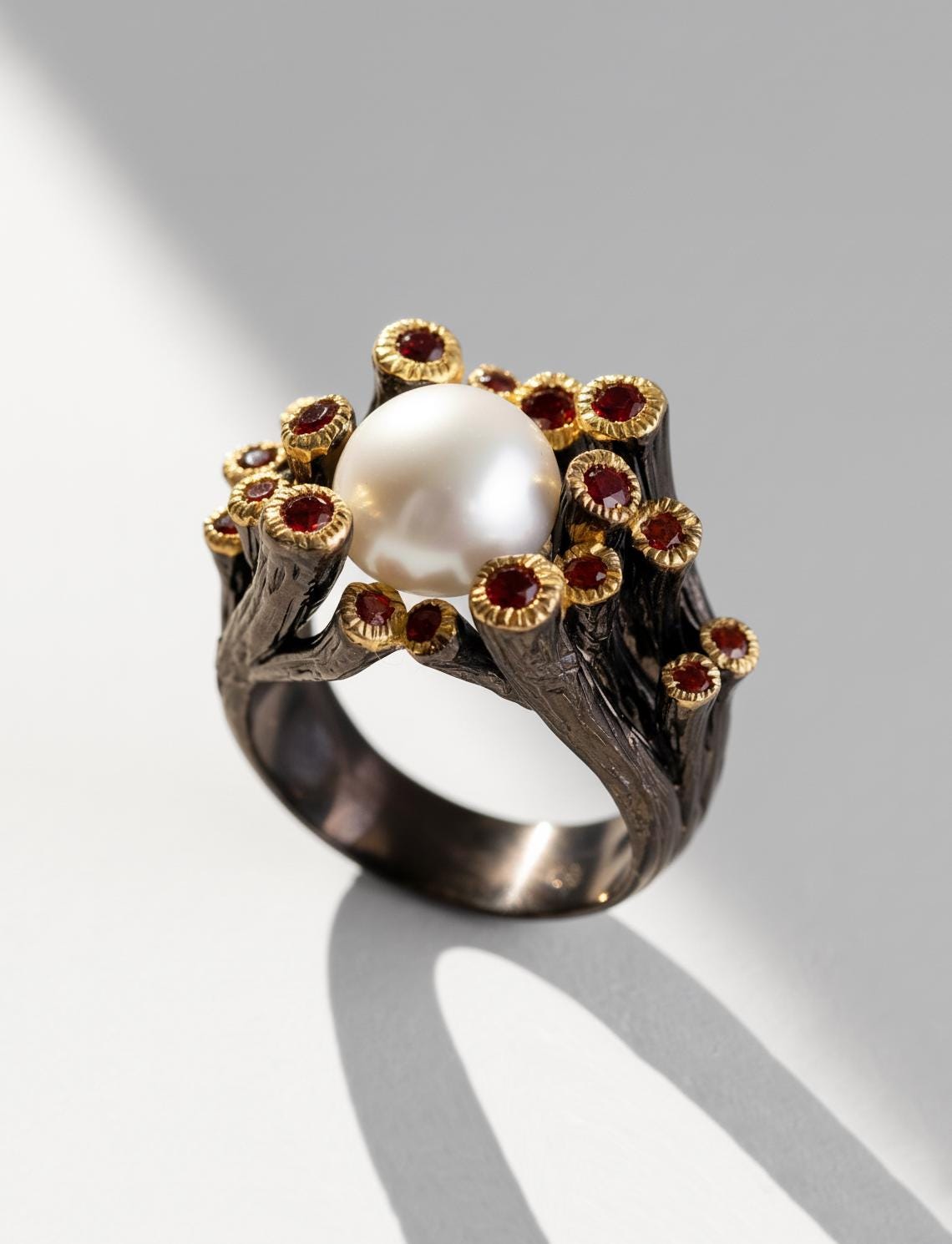 925 Sterling Silver Pearl Ocean Ring