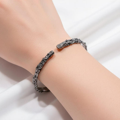 925 sterling silver pink baroque pearl cuff bracelet