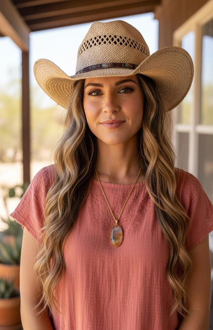 925 Sterling Silver Red Moss Agate Oval Necklace