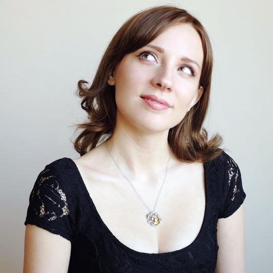 925 Sterling Silver Butterfly Peridot Necklace Set