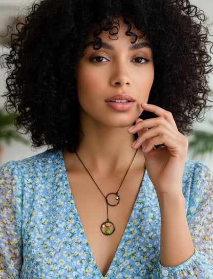 925 Sterling Silver Rainbow Opal Necklace