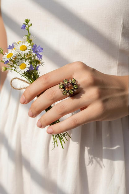 925 Sterling Silver Bicolor Tourmaline Ring