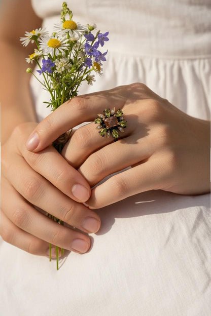 925 Sterling Silver Bicolor Tourmaline Ring