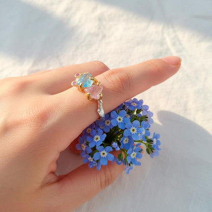 925 Sterling Silver Custom Raw Gemstone Mothers Ring