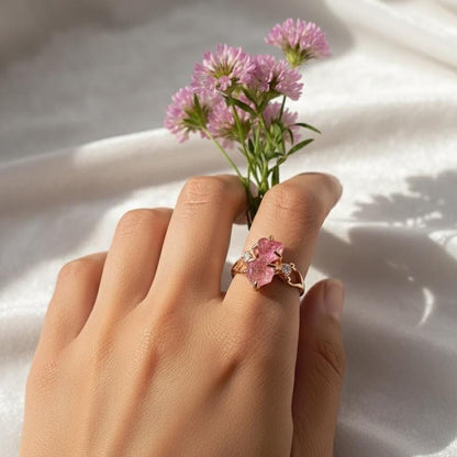 925 Sterling Silver Raw Pink Tourmaline Ring