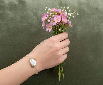 925 Sterling Silver Raw Baroque Pearl Bracelet