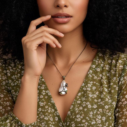 925 Sterling Silver Baroque Pearl Necklace