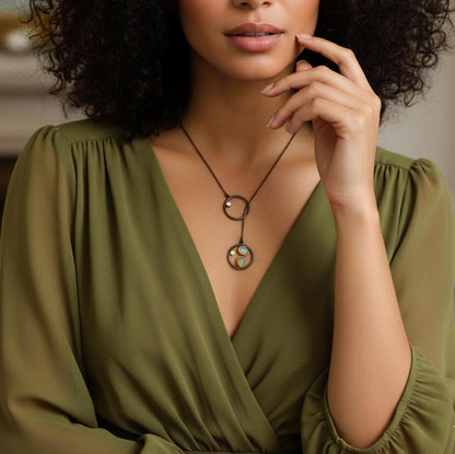 925 Sterling Silver Rainbow Opal Necklace