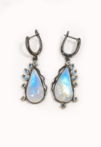 925 Sterling Silver Moonstone Earrings