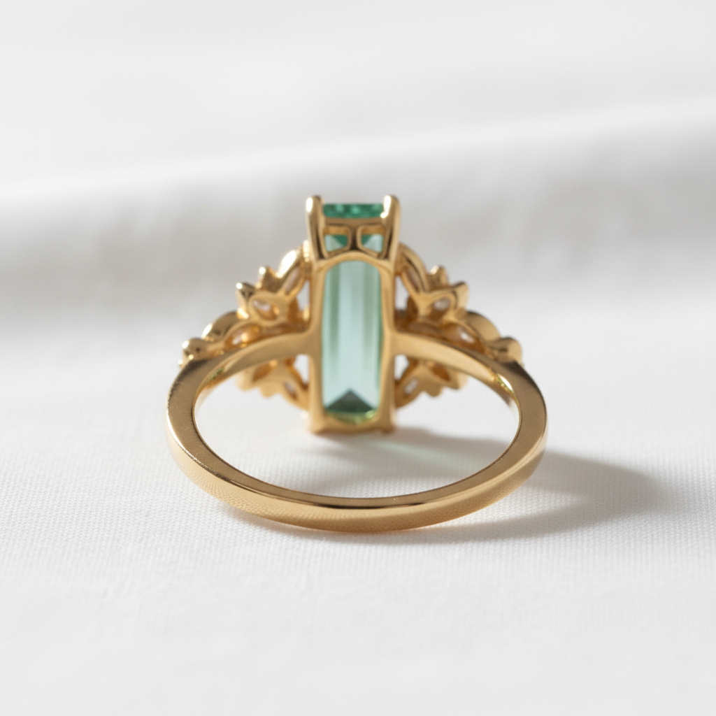 14K Gold Green Tourmaline Ring