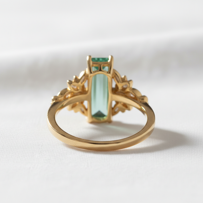 14K Gold Green Tourmaline Ring