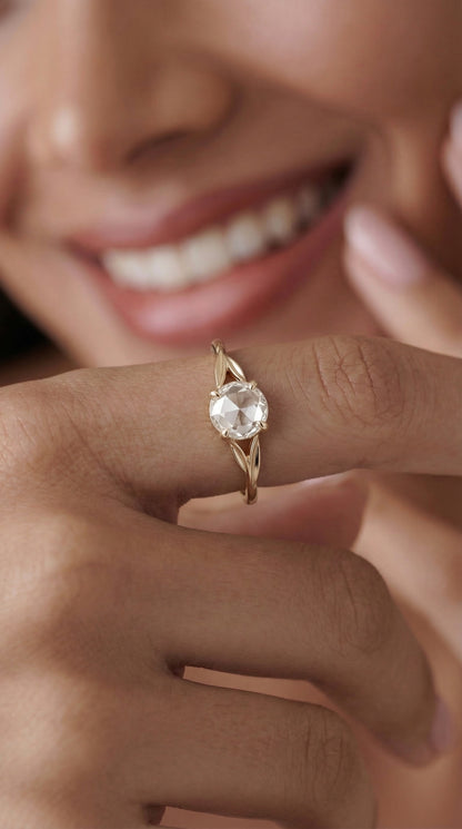 14K Gold Diamond Engagement Ring Set