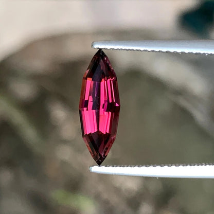 14K Gold Natural Red Tourmaline Ring