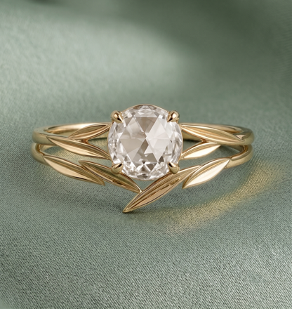 14K Gold Diamond Engagement Ring Set