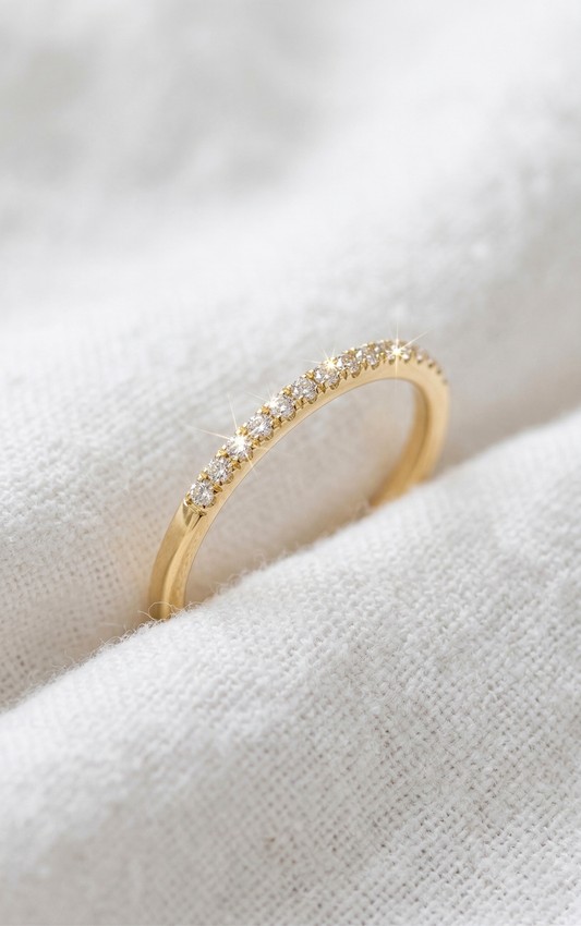14K Gold Diamond Pave Ring