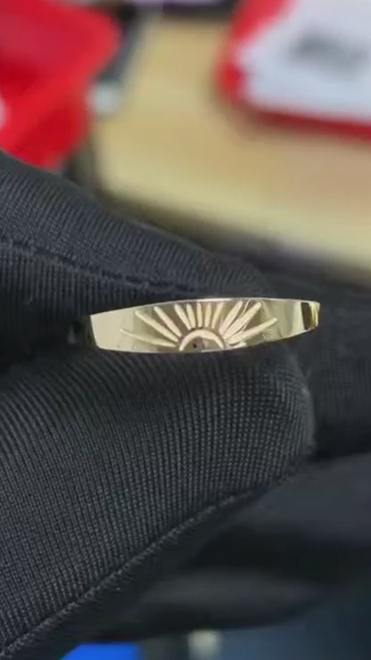 14K Gold Sunrise Ring
