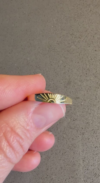 14K Gold Sunrise Ring