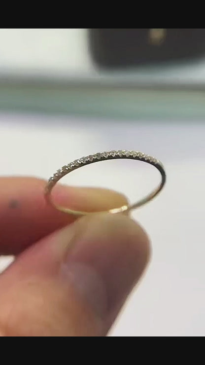 14K Gold Diamond Pave Ring