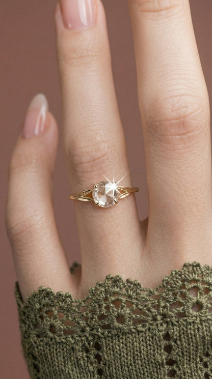 14K Gold Diamond Engagement Ring Set