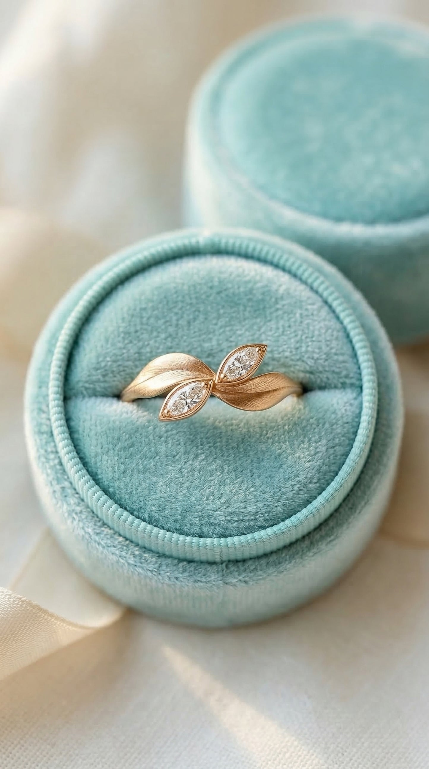 14K Gold Toi Et Moi Diamond Ring